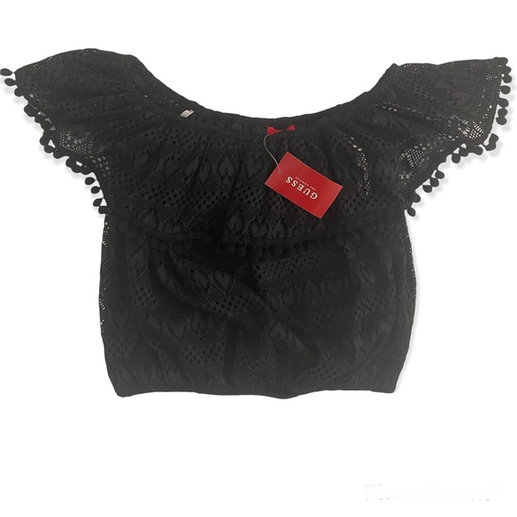 COPY - Guess crop top Keziah Lace Pom Top JET BLACK - Picture 8 of 8
